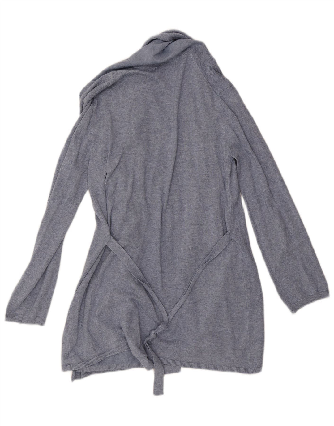 ZARA Womens Longline Cardigan Sweater UK 12 Medium Blue Viscose