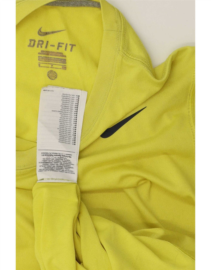 Nike Dri Fit majica kratkih rukava, mali žuti poliester