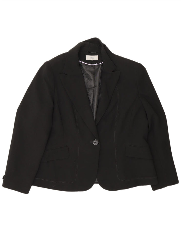 Marks & Spencer Ženska jakna s jednim gumbom UK 18 XL crna