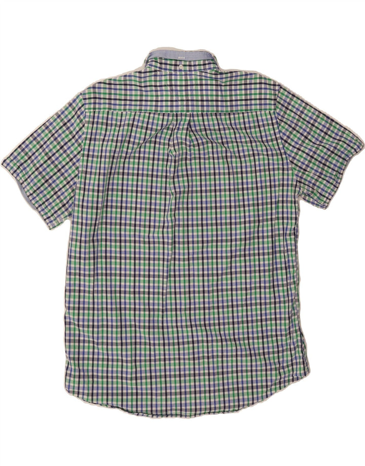 TOMMY HILFIGER Mens Short Sleeve Shirt Large Multicoloured Check Cotton Vintage Tommy Hilfiger and Second-Hand Tommy Hilfiger from Messina Hembry 