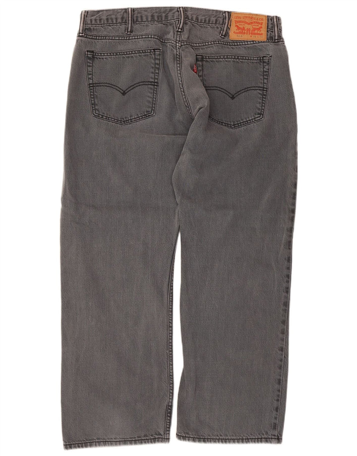 Levi's muške 514 ravne traperice W38 L30 sivi pamuk