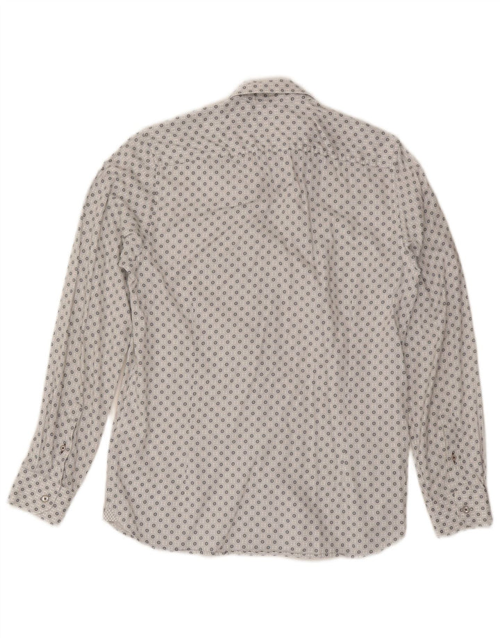 Muška košulja Ted Baker, veličina 3, srednji bijeli geometrijski pamuk