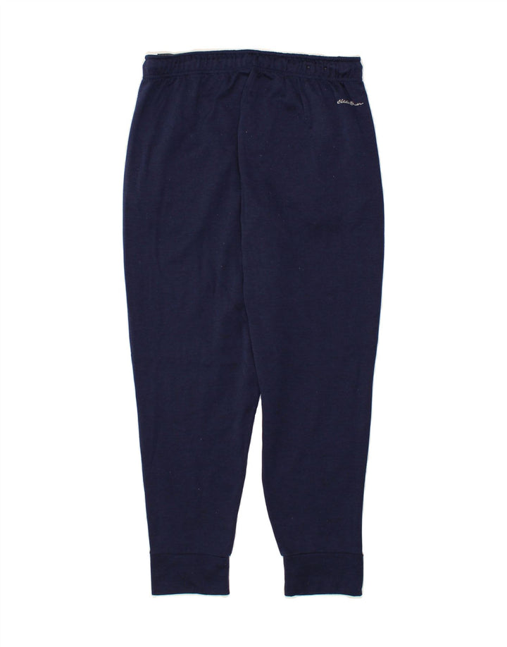 EDDIE BAUER Mens Tracksuit Trousers Joggers Medium  Navy Blue Polyester Vintage Eddie Bauer and Second-Hand Eddie Bauer from Messina Hembry 
