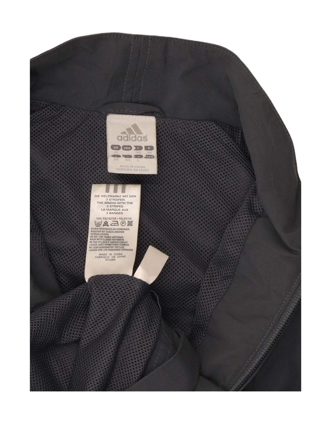 Adidas ženska gornja jakna za trenirku bez rukava UK 12 srednje sivi poliester