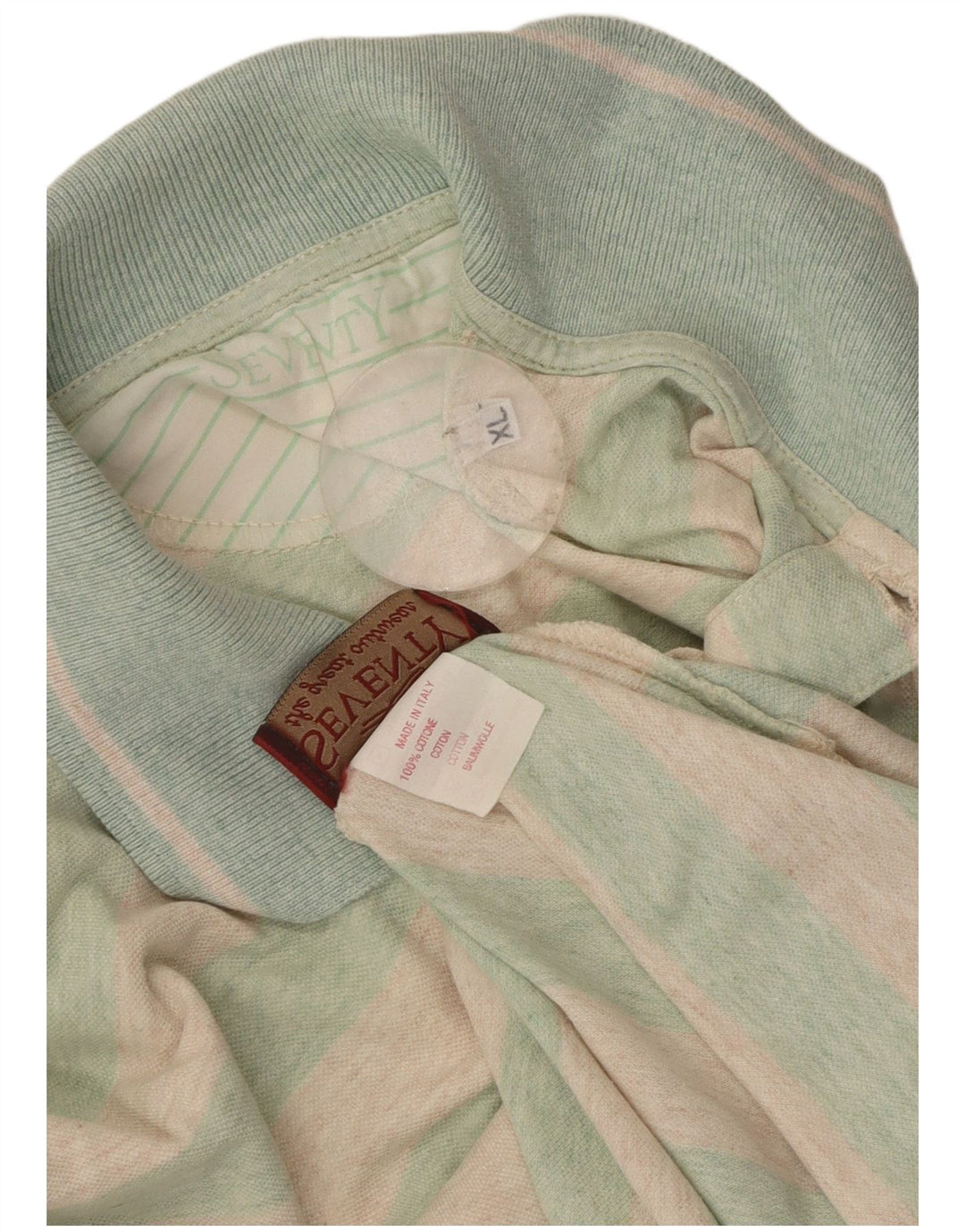 Seventy muška polo majica XL tirkizno prugasti pamuk