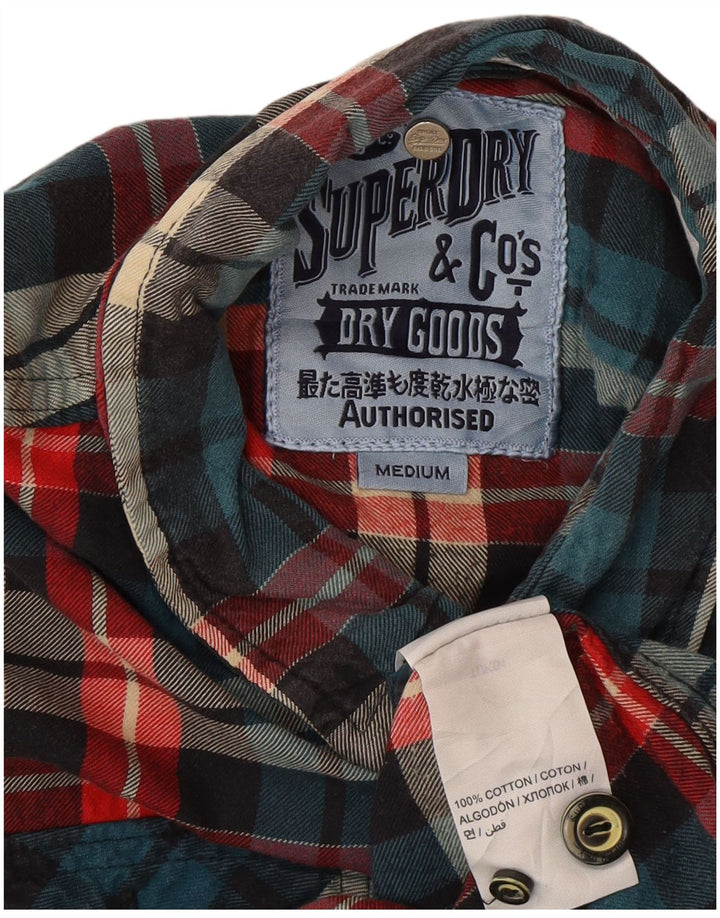 Superdry muška flanelska košulja, srednje raznobojni karirani pamuk