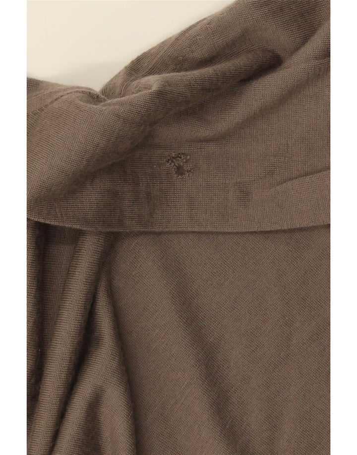 Massimo Dutti muški džemper s izrezom s patentnim zatvaračem 2XL smeđa vunena