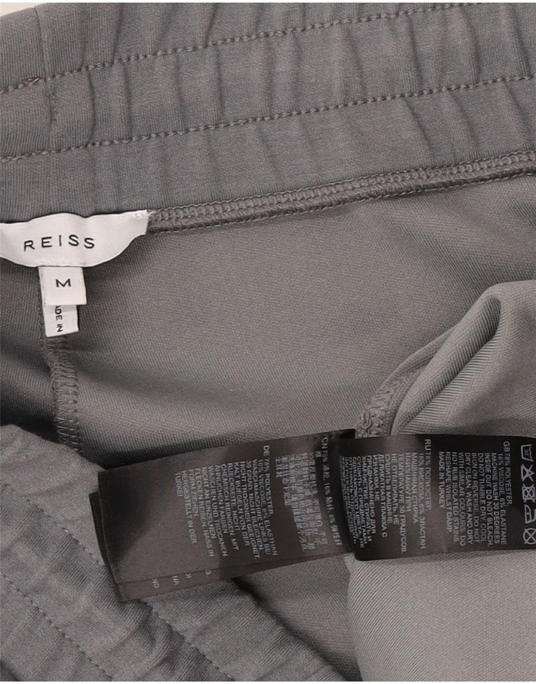 Reiss Muška trenirka Hlače Joggers srednje sivi poliester
