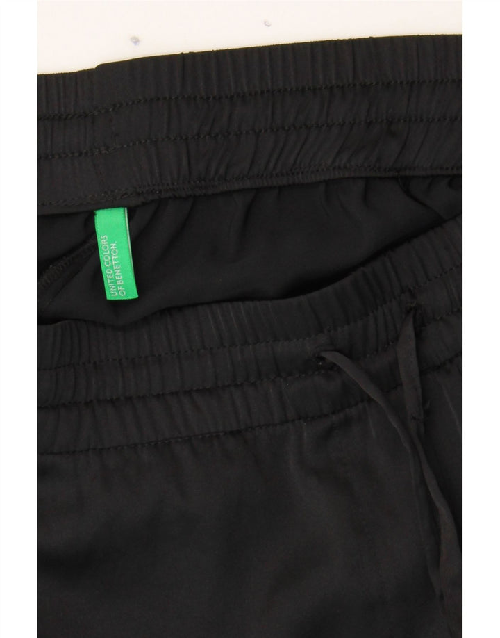 BENETTON Womens Tracksuit Trousers UK 10 Small  Black Polyester Vintage Benetton and Second-Hand Benetton from Messina Hembry 