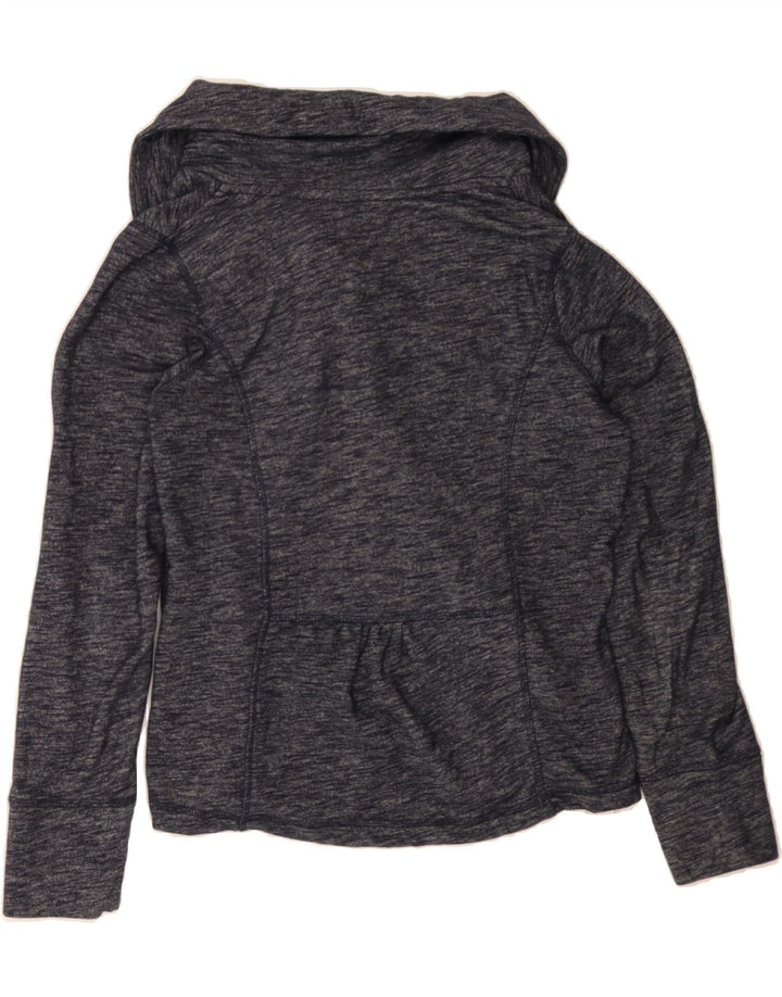 EDDIE BAUER Womens Tracksuit Top Jacket UK 14 Medium Navy Blue Flecked Vintage Eddie Bauer and Second-Hand Eddie Bauer from Messina Hembry 