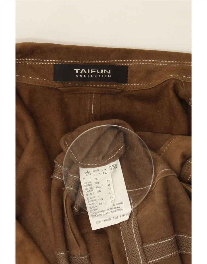 Taifun ženska jakna od brušene kože UK 16 Large Brown Leather