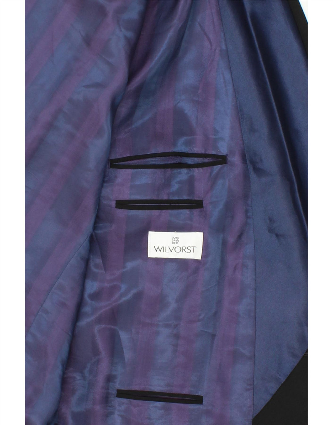 WILVORST Mens 1 Button Blazer Jacket UK 42 XL Black Viscose Vintage Wilvorst and Second-Hand Wilvorst from Messina Hembry 