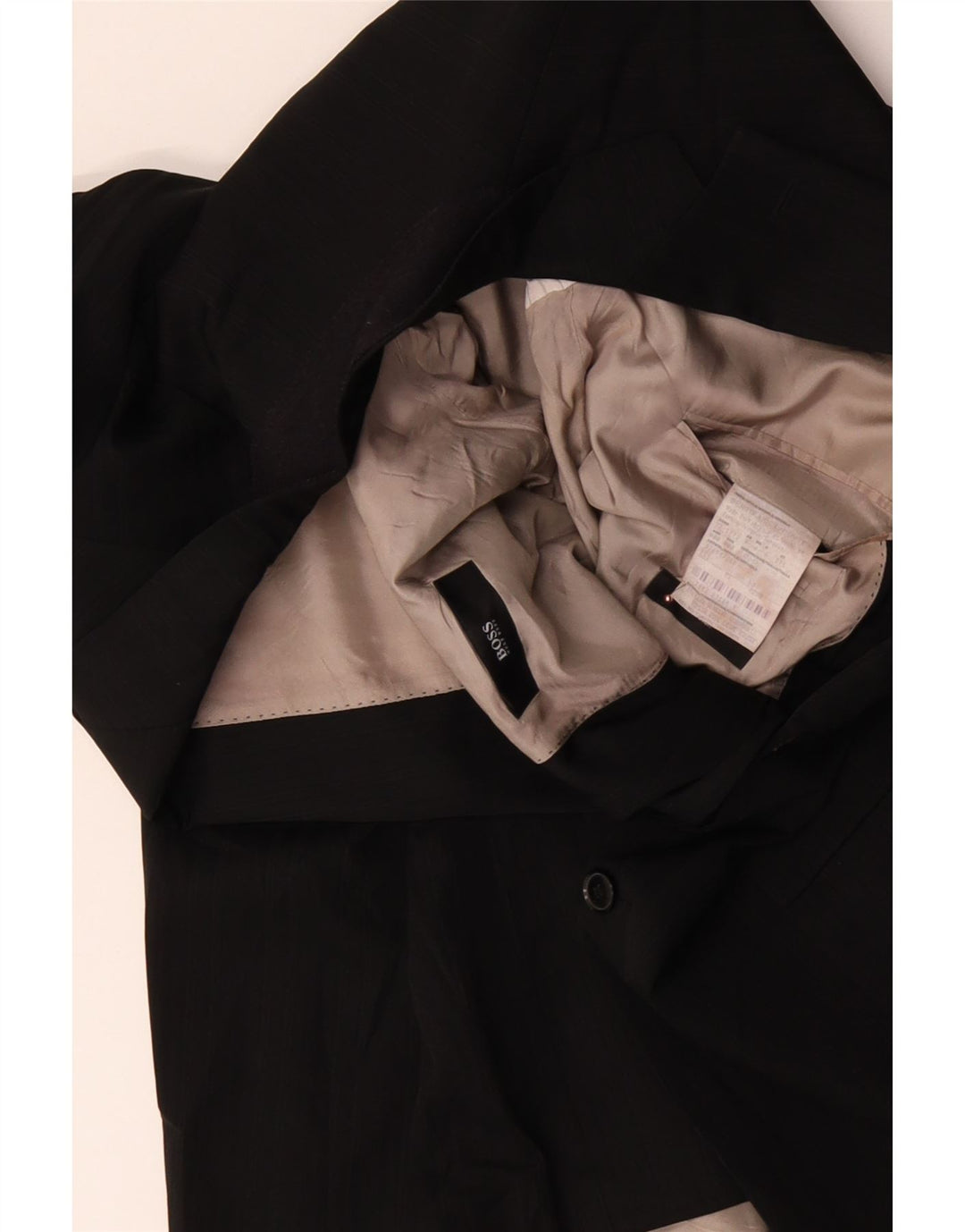 HUGO BOSS Muška jakna sa 2 gumba EU 60 5XL Crna djevičanska vuna