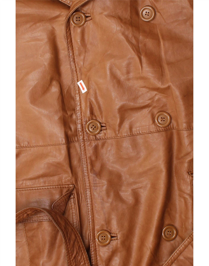 VAGRANT Mens Leather Coat IT 50 Large Brown Leather Vintage Vagrant and Second-Hand Vagrant from Messina Hembry 
