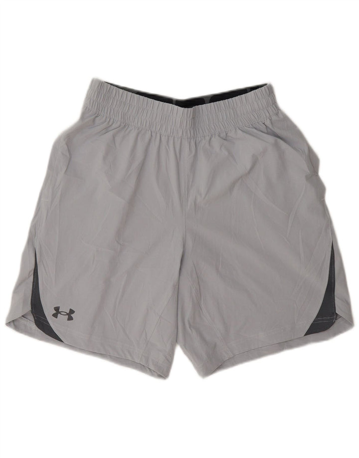 Under Armour muške kratke sportske hlače s grafičkim motivima male sive boje od poliestera