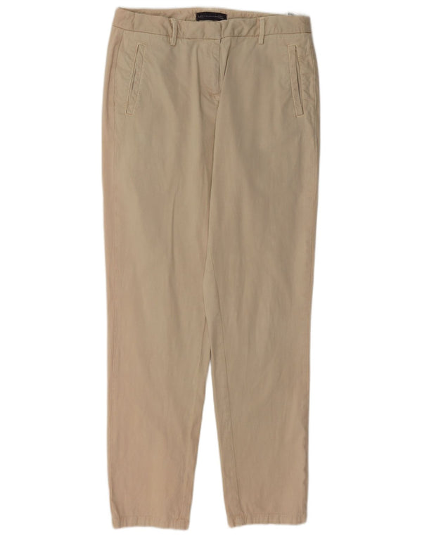 Marks & Spencer ženske uske chino hlače UK 10 male W27 L29 bež pamuk