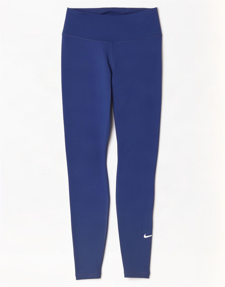 Nike ženske tajice UK 8 Male tamnoplave poliesterske