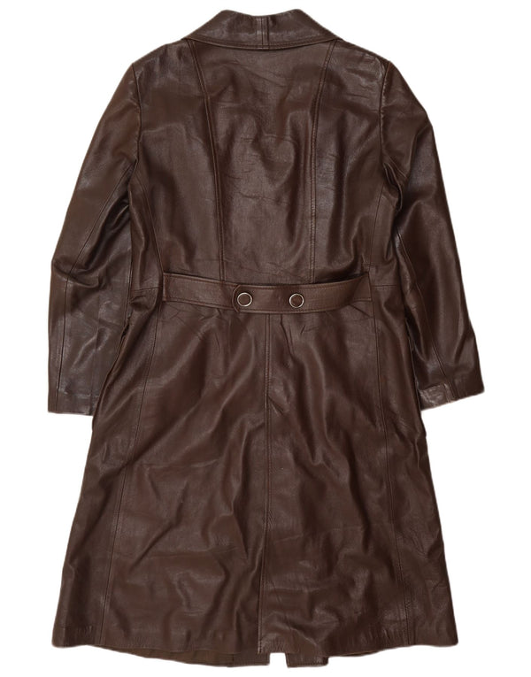Vintage ženski kožni kaput IT 48 XL Bordo