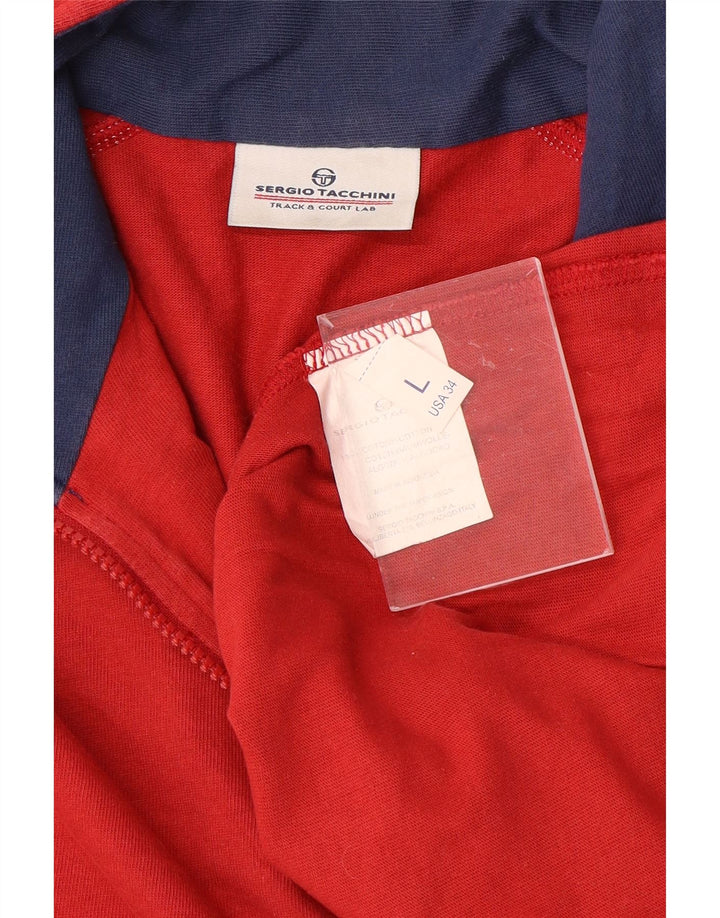 SERGIO TACCHINI Muška majica s izrezom i trenirkom s grafičkim detaljima, velika crvena