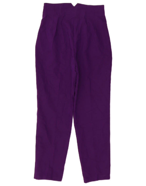 Zara Womens Tapered Chino Trousers Small W26 L26 Purple