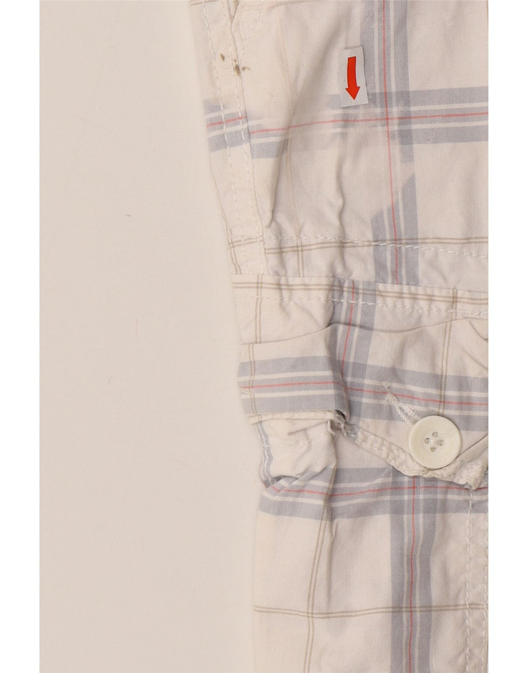 CALVIN KLEIN Muške kargo kratke hlače W32 Srednje bijeli karirani pamuk