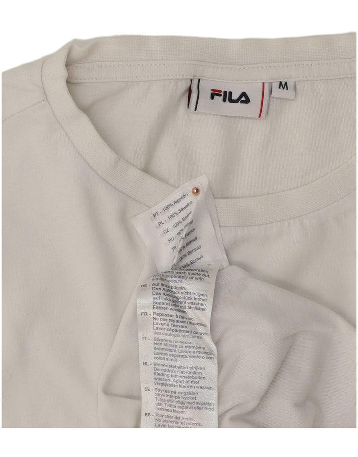 Fila Muška majica kratkih rukava srednje veličine, bijeli pamuk