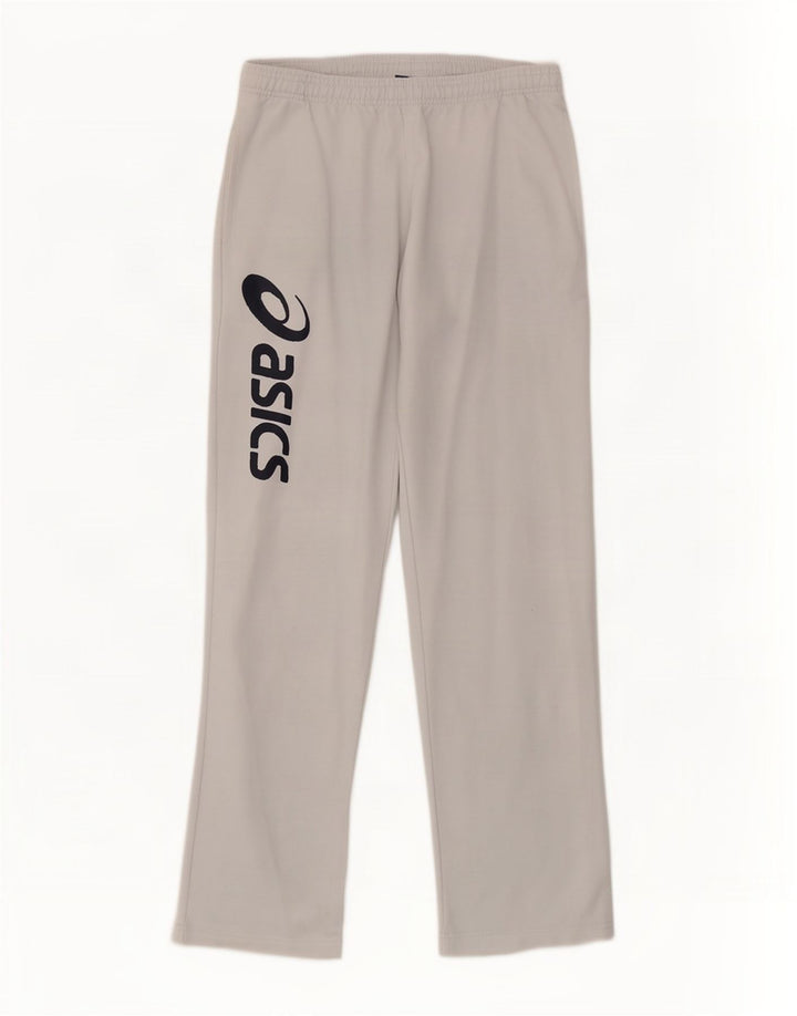 Asics muške grafičke trenirke srednje sive poliesterske hlače