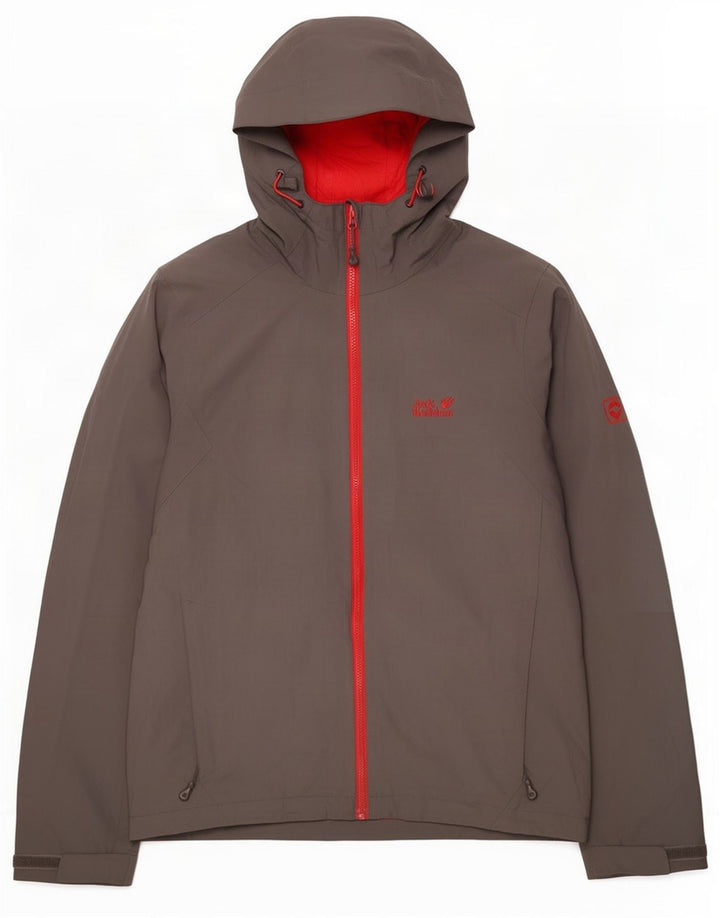 Jack Wolfskin muška vjetrovka s kapuljačom UK 36/38 srednje sivi poliester