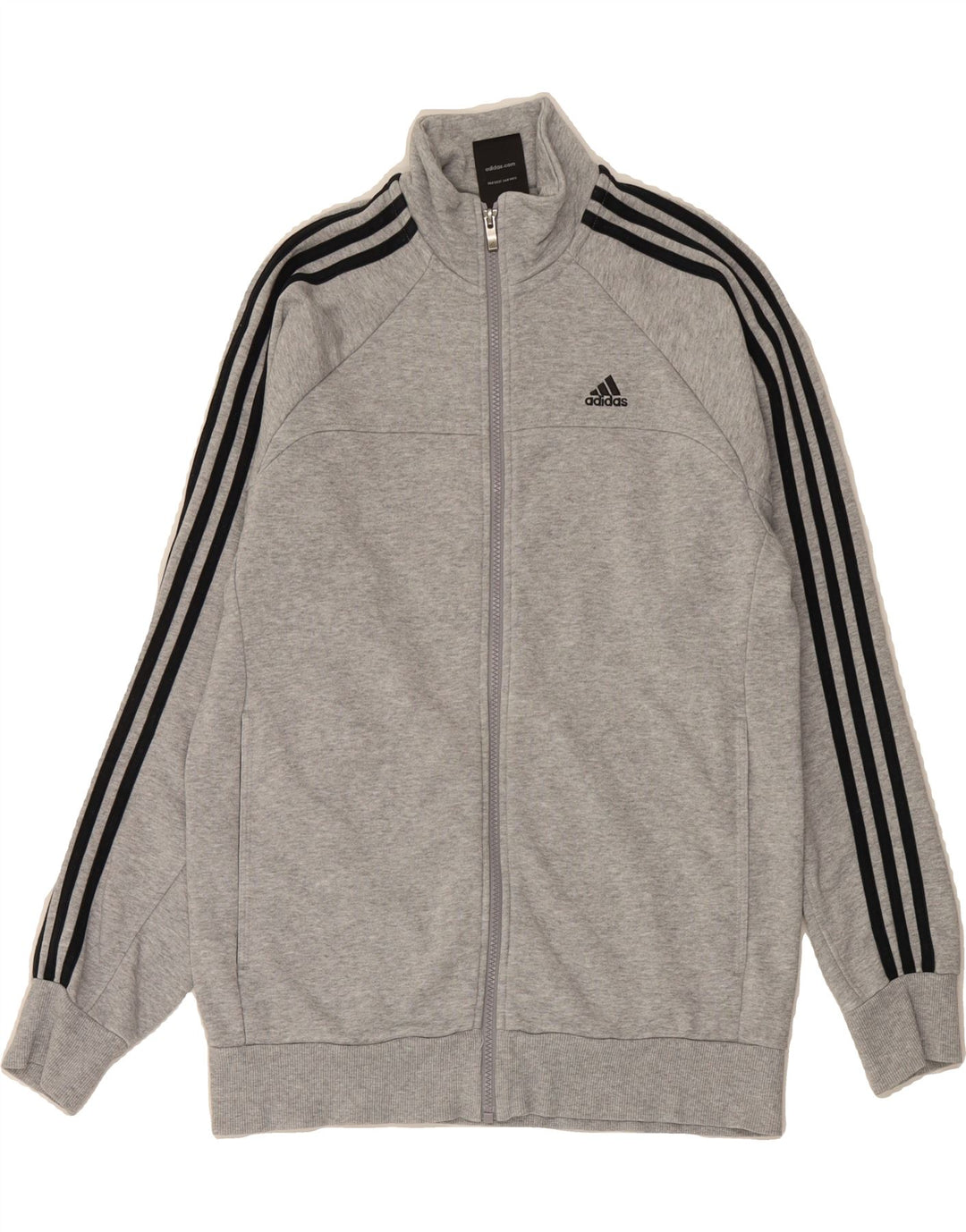 ADIDAS Mens Climalite Tracksuit Top Jacket Medium Grey Cotton Vintage Adidas and Second-Hand Adidas from Messina Hembry 