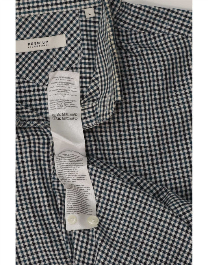 Jack & Jones muška košulja Large Blue Gingham pamuk