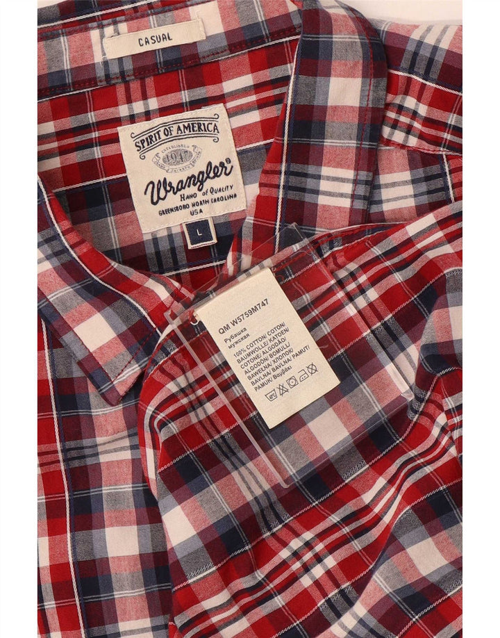 Wrangler muška košulja veliki crveni karirani pamuk