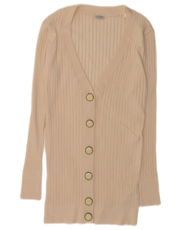 Guess ženski dugi kardigan pulover UK 8 Small bež viskoza