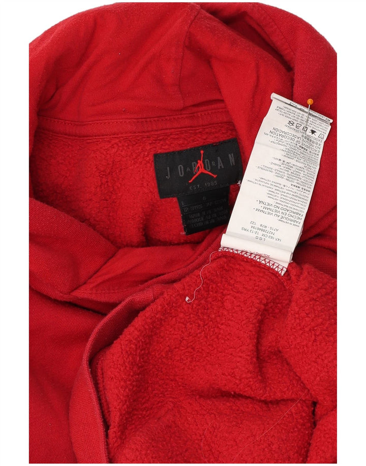 JORDAN majica s kapuljačom za dječake 12-13 godina, veliki crveni pamuk