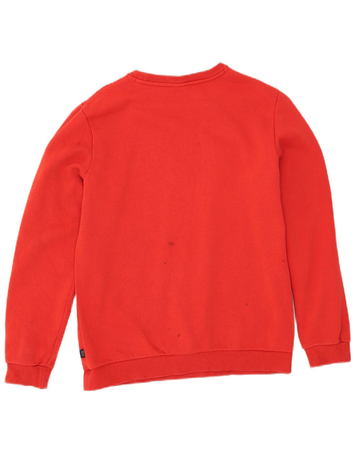 PUMA Boys Graphic Sweatshirt Jumper 15-16 Years Red Cotton