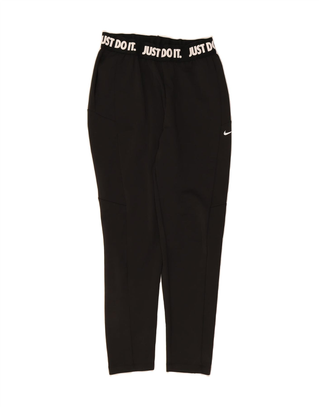 NIKE Womens Dri Fit Graphic Leggings UK 12 Medium  Black Vintage Nike and Second-Hand Nike from Messina Hembry 
