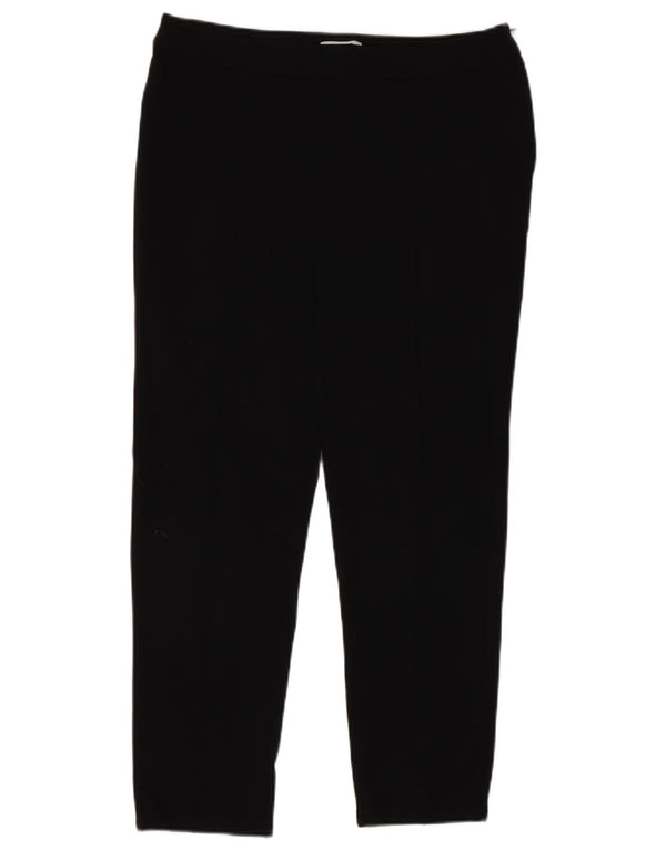 MOSCHINO Womens Slim Casual Trousers W34 L30 Black Rayon