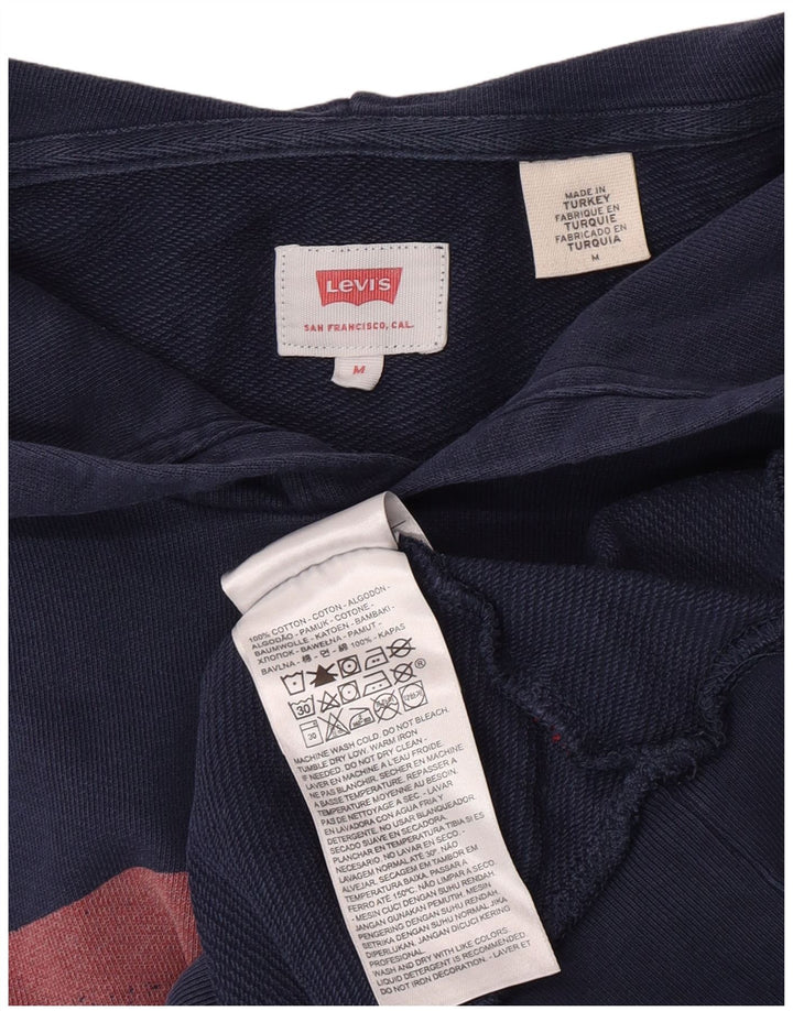 Levi's muška majica s kapuljačom s kapuljačom Srednje tamnoplavi pamuk