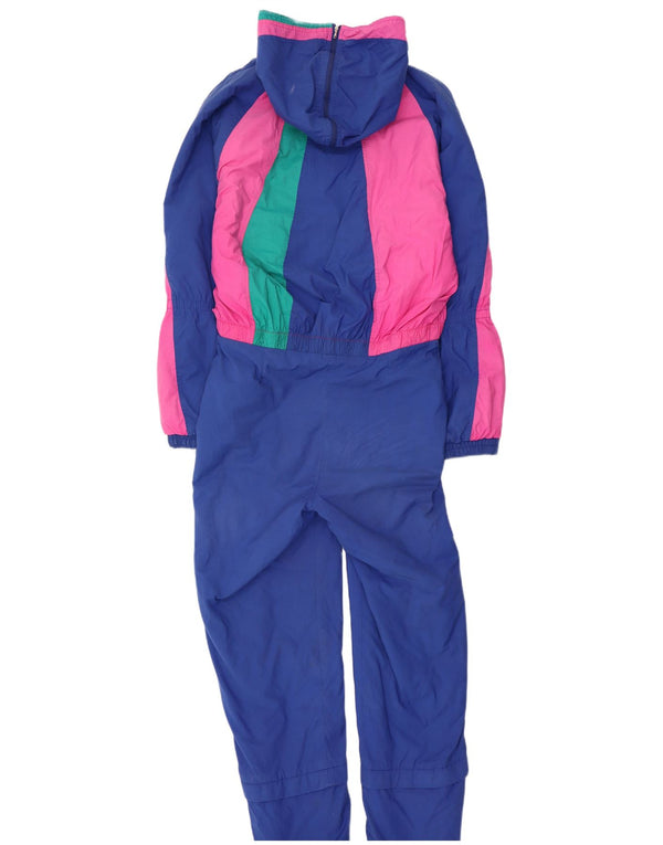 Pierre Cardin Womens Hooded Ski Jumpsuit UK 16 Large Blue Colourblock