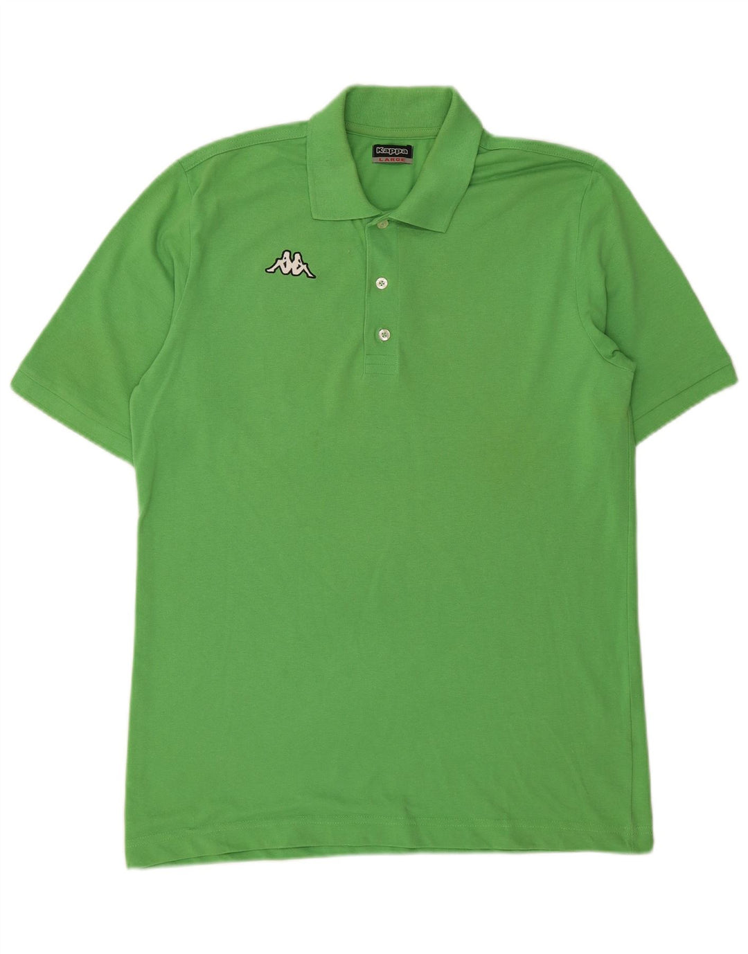 KAPPA Mens Polo Shirt Large Green Cotton