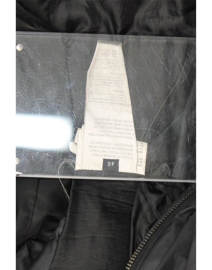 TRUSSARDI Womens Padded Coat IT 46 Large Black Polyester Vintage Trussardi and Second-Hand Trussardi from Messina Hembry 
