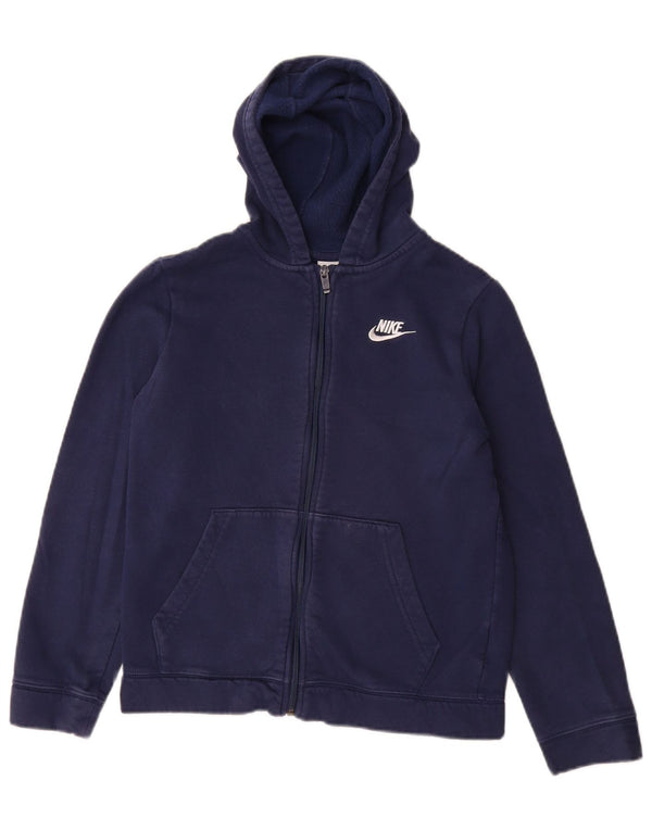 Nike Boys Zip pulover s kapuljačom 12-13 godina veliki tamnoplavi pamuk