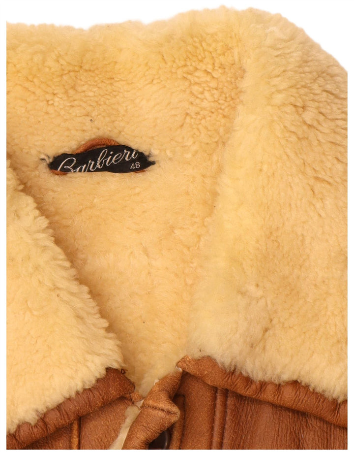 Barbieri muška jakna s ovčicama IT 48 srednje smeđe karirane boje