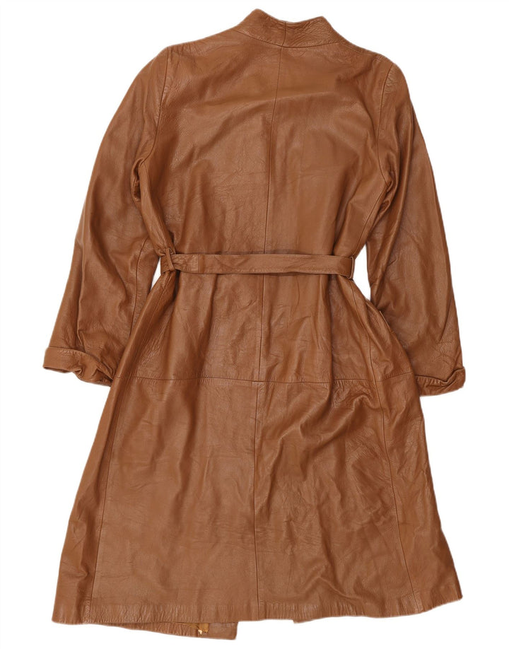 Vintage ženski preveliki kožni kaput IT 40 Small Brown