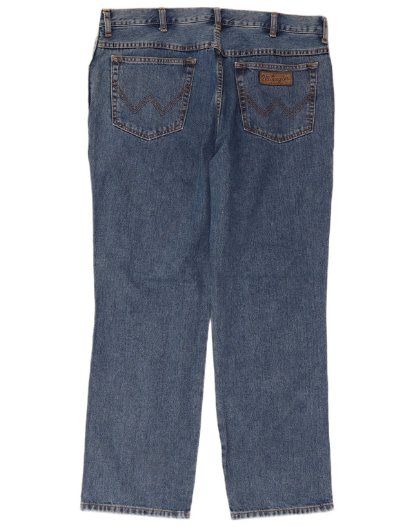 WRANGLER muške ravne traperice Texas W40 L30 plavi pamuk