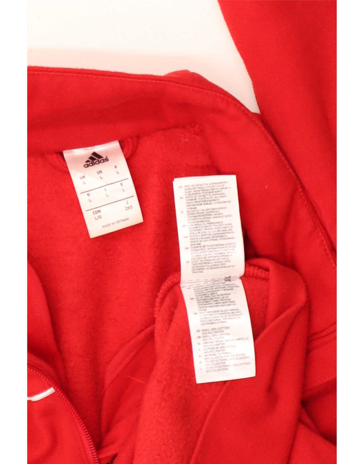 Adidas muška majica s izrezom i velikim crvenim pamukom