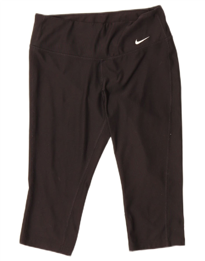 Nike ženske kapri tajice UK 10 male crne poliesterske