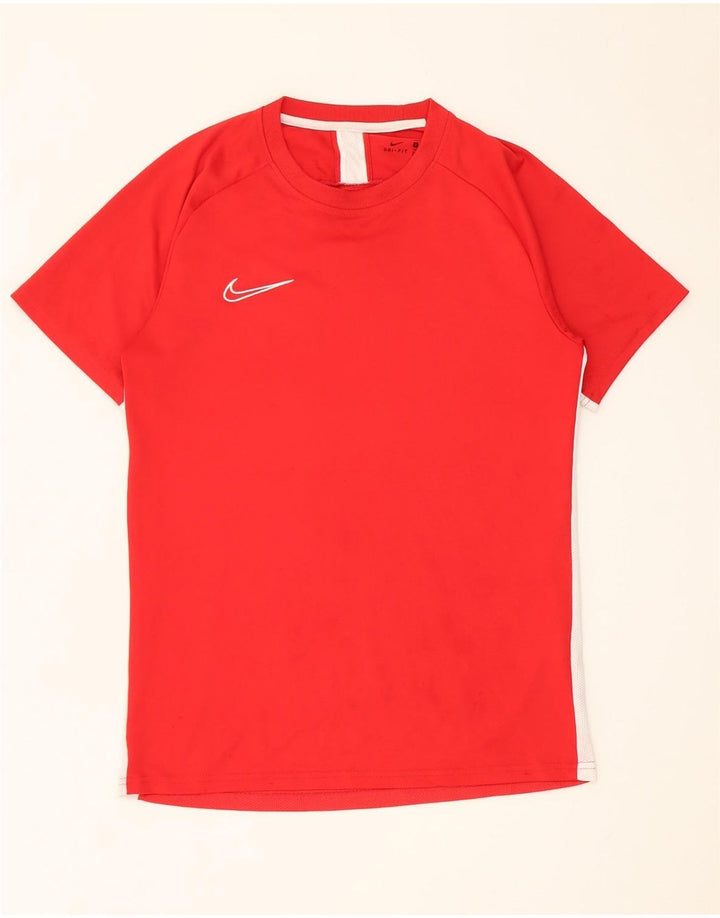 Nike Dri Fit majica kratkih rukava srednje crvene boje od poliestera