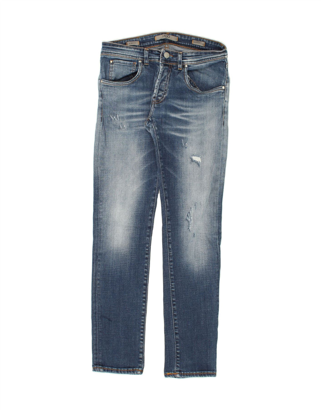 LIU JO Womens Distressed Slim Jeans W31 L31 Blue Cotton Vintage Liu Jo and Second-Hand Liu Jo from Messina Hembry 