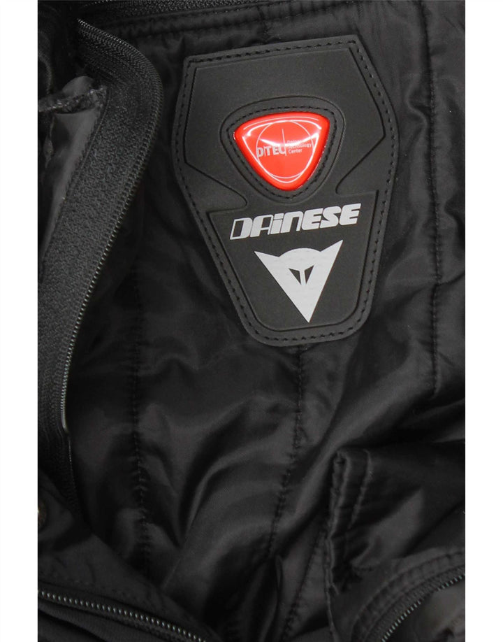 Ženska jakna Dainese Crop Graphic Racer UK 12 srednje crne boje