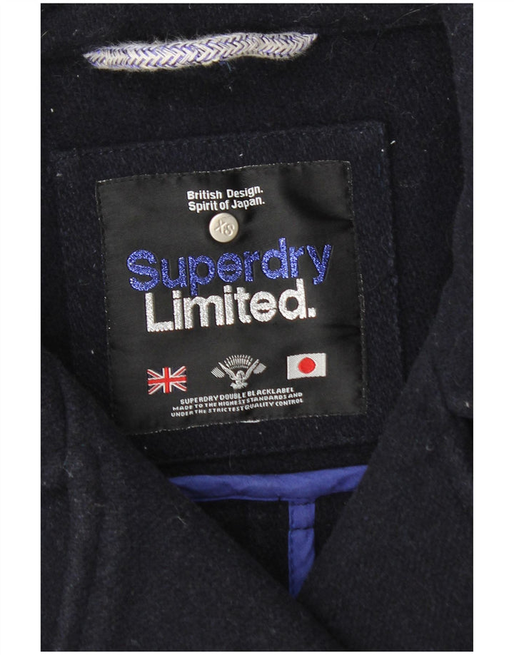 Superdry ženski kaput s dvorednim kopčanjem UK 6 XS tamnoplava vuna